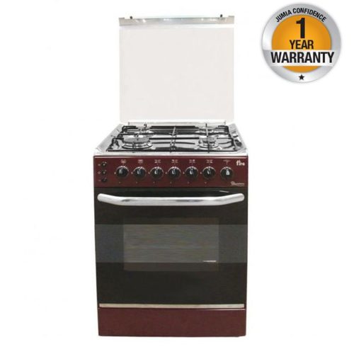 Ramtons EB/303-5694 – 4 Gas Roti+Auto Ignition Cooker-Dark Red