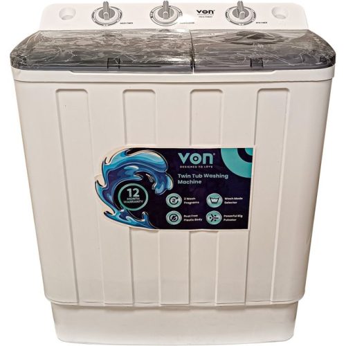 Von Hotpoint Von VALS-75BWY Twin Tub Washing Machine – 7.5Kg