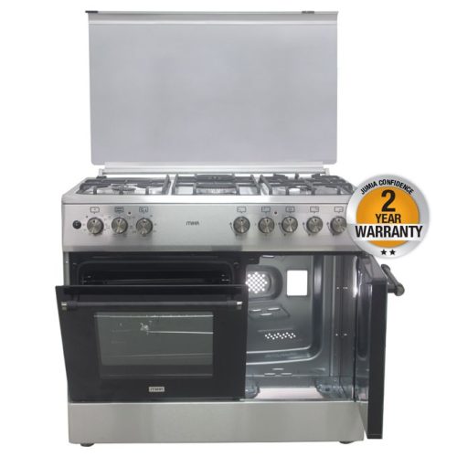 Mika MST90PU41HI/GCW 4+1 Electric Oven WithGas Compartment Cooker