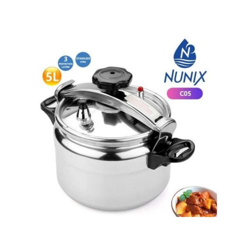 Nunix Aluminum Pressure Cooker Explosion Proof 5 Litres