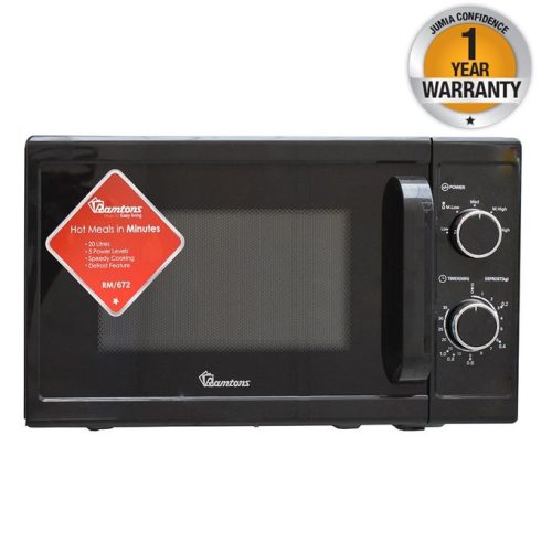 Ramtons RM/672 – 20LT Manual Microwave – Black