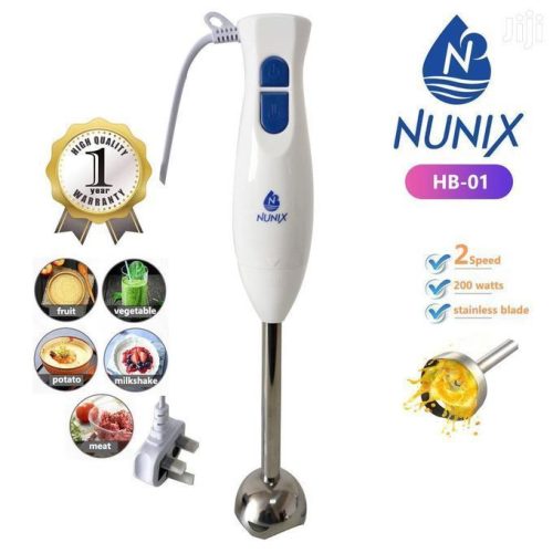 Nunix Hand Blender 2 Speed With Stainless Steel Blades