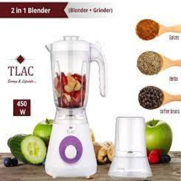 TLAC Quality 450W 2 In1 Blender With Grinder,1.5L Jar