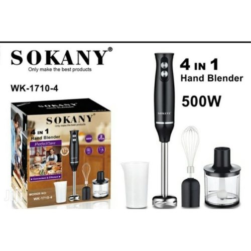 Sokany 4 In 1 Hand Blender – For Mincing, Whisking And Mixing