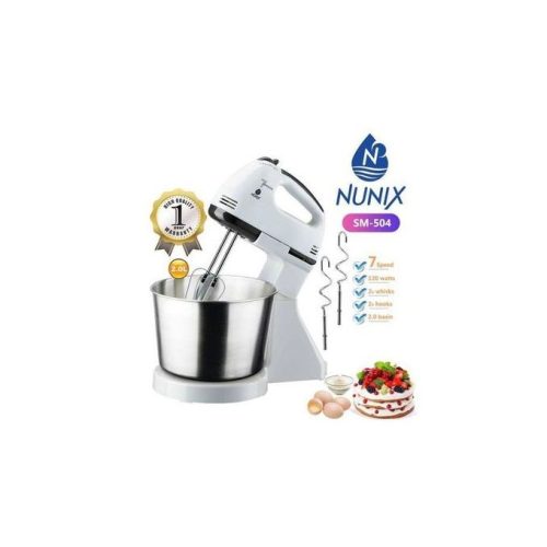 Nunix 7 Speed Stand Mixer With Bowl