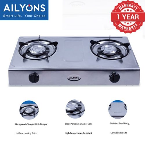 AILYONS GS017 Gas Cooker Stainless Steel Table Top