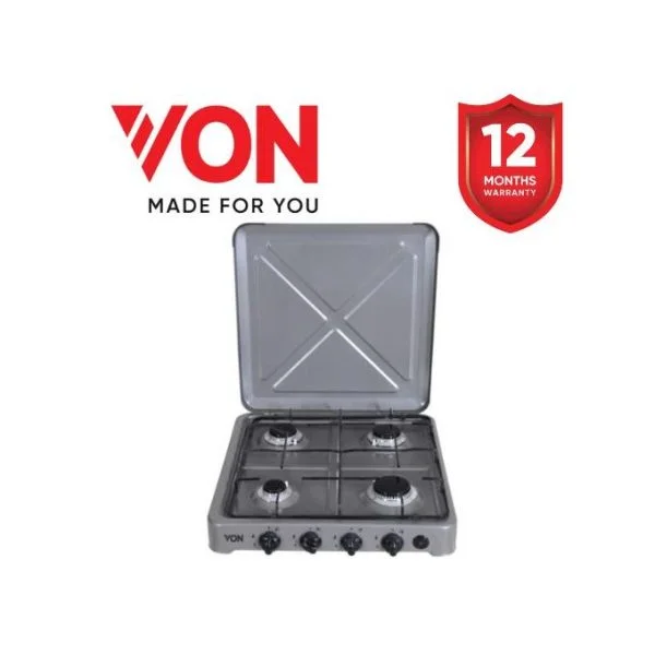 VON 0-440.S / VAC4F4OOS 4 Gas Cooker - Metallic Grey