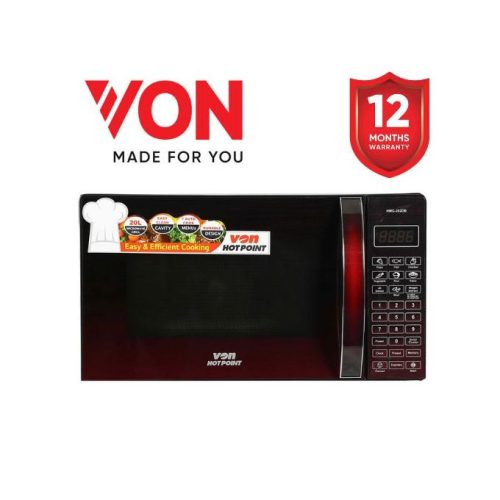 VON HMG-202DB-20DGB – Grill Microwave – 20L – Black & Red