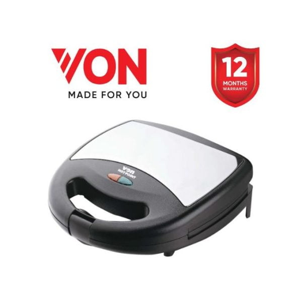 VON HS2YGS-Two Slice Sandwich Maker - Stainless Steel