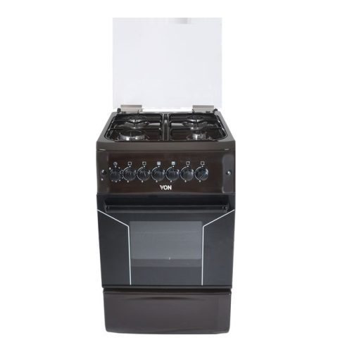 VON VAC6F031UB – 60cmx60cm 3 Gas + 1 Electric Cooker, Brown