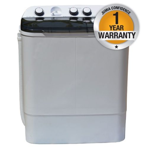 Mika Top Load Twin Washing Machine 7Kg White & Grey