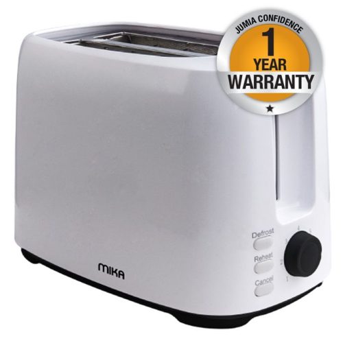 Mika MTS2201 2 Slice Toaster, 750W – White & Black