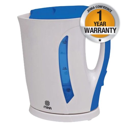 Mika MKT1101 – Electric Kettle, Cordless, 1.7L – White & Blue