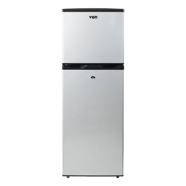 VON VART-19DHY Double Door Fridge 136L - Silver - Image 3