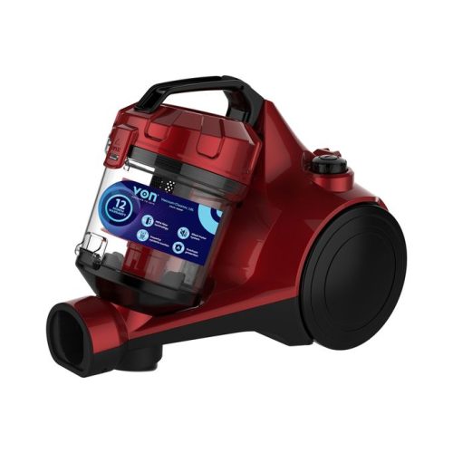 VON VAVC-16DMR Vacuum Cleaner Bagless, 1.6L – Red