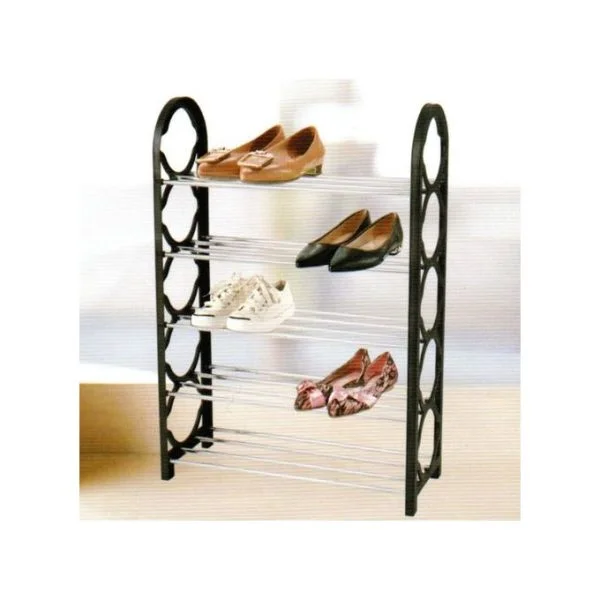 Portable Unique Shoe Rack - Black