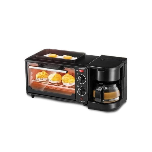 Nunix 3 IN 1 BREAKFAST MAKER; TOASTER,OVEN, COFFEE MAKER - Image 6