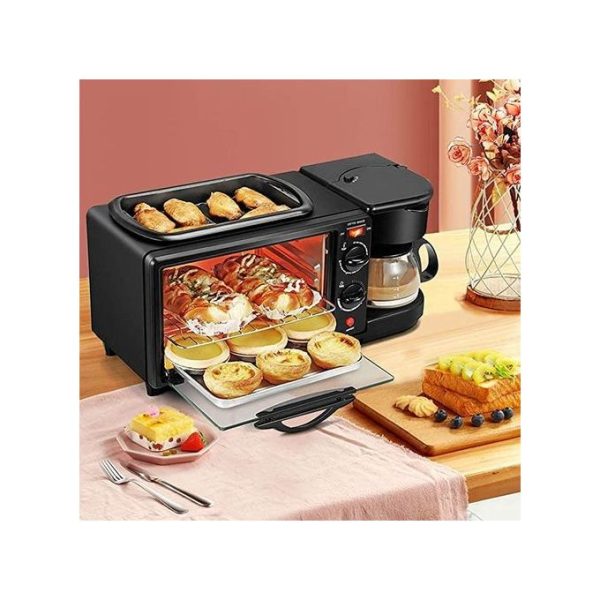 Nunix 3 IN 1 BREAKFAST MAKER; TOASTER,OVEN, COFFEE MAKER - Image 5