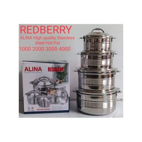 Redberry High Quality Stainless Steel 4Pcs Hotpots