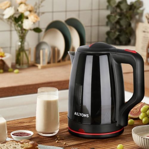 AILYONS FK-0310 Stainless Steel 2.2L Electric Kettle-Black