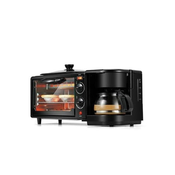 Nunix 3 IN 1 BREAKFAST MAKER; TOASTER,OVEN, COFFEE MAKER - Image 2