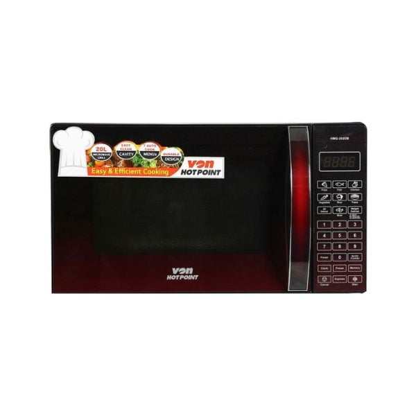 VON HMG-202DB-20DGB - Grill Microwave - 20L - Black & Red - Image 2