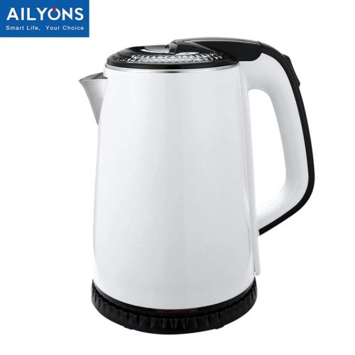 AILYONS FK-0306 Stainless Steel 1.8L Electric Kettle-White.