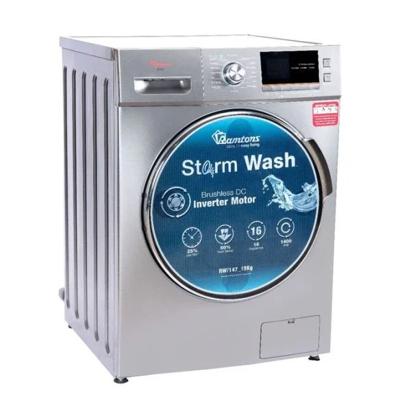 Ramtons RW/147-Front Load 10Kg Washer 1400 RPM- Silver - Image 7