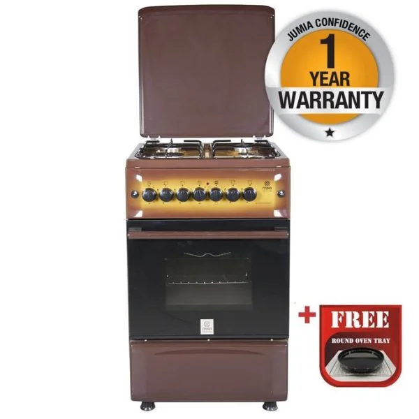 Mika MST55PIAGDB/SD - 4Gas Burners, Gas Oven - Brown + Free Tray - Image 8