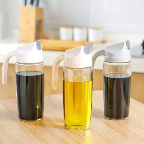 Glass Jar Oil /Vinegar Dispenser Bottle White