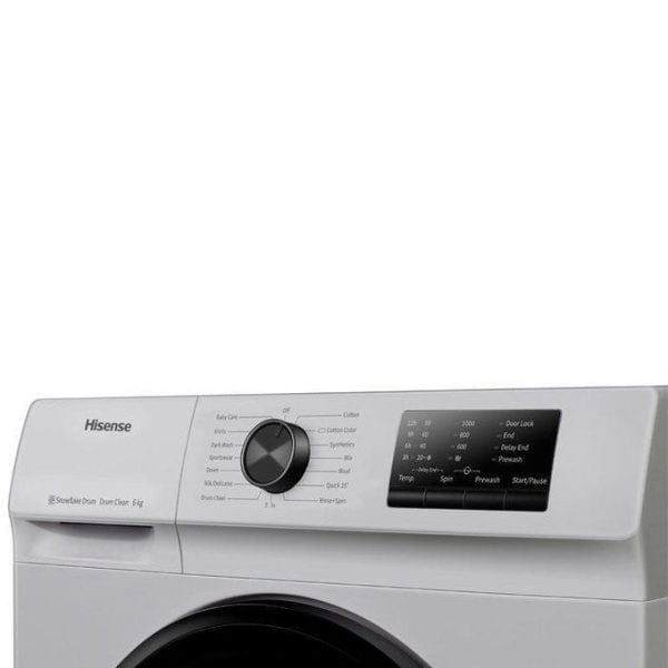 Hisense WFVB-6010MS 6kg Front Load Washing Machine, Silver - Image 2