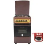 Mika MST55PIAGDB/SD - 4Gas Burners, Gas Oven - Brown + Free Tray - Image 6