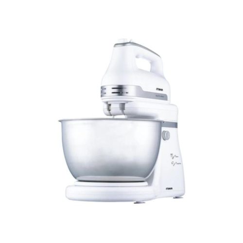 Mika Hand Mixer With Stand, Milky White & Sliver