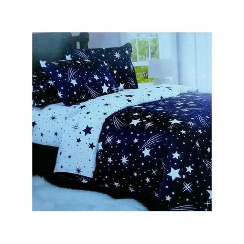 Duvet With Star Print 1 Bedsheet 2 Pillowcases