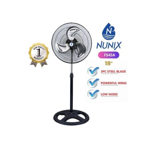 Nunix Office And Home Standing Fan With Steel Blade 18 Inch