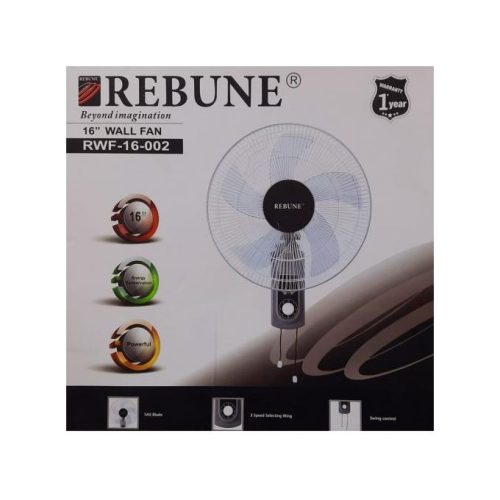 Rebune Powerful Low Noise,16” Wall Fan, Energy Efficient