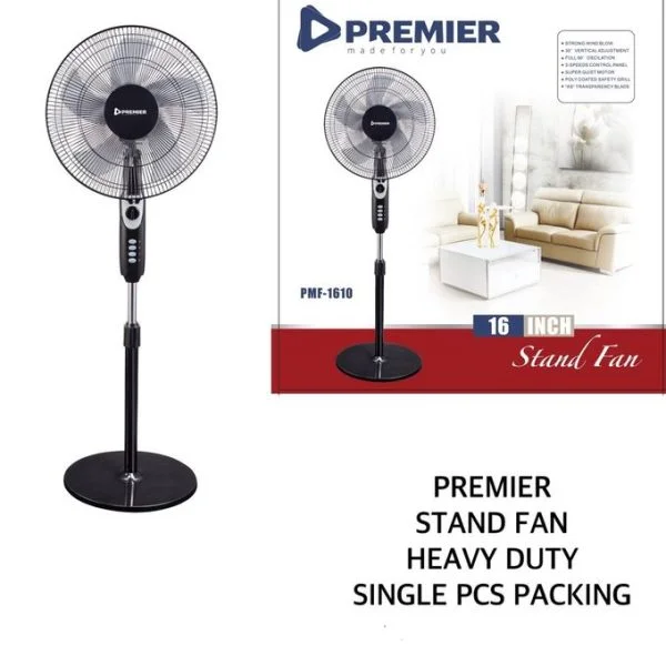 Premier 16" STAND FAN Heavy Duty Round Base