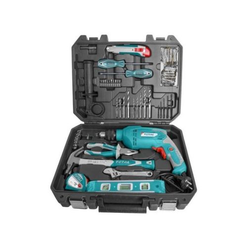 TOTAL 115PCs TOOLSET 680W Impact Drill