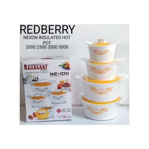 Redberry Pack Of 4 Modern Nexon Insulated Hotpots -Redberry