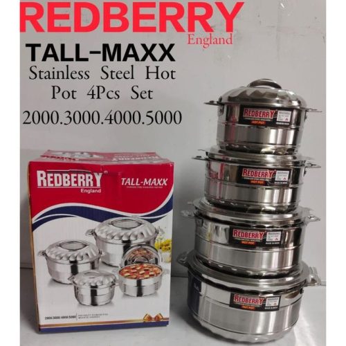 Redberry 4pcs Stainless Steel Hotpots