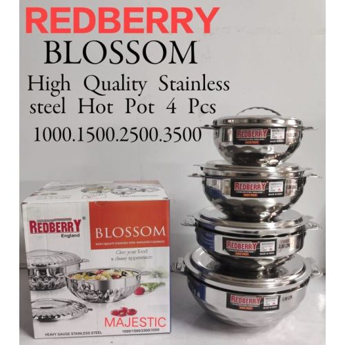 Redberry Heavy Gauge Stainless Steel Hotpot Set(4pcs)