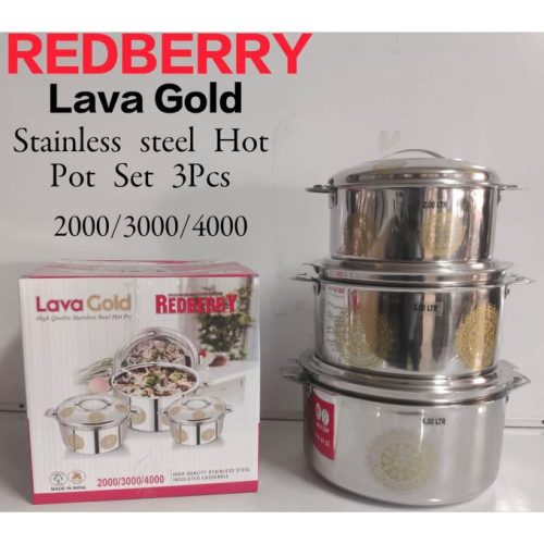 Redberry Heavy Gauge Stainless Steel Hotpot Set(3pcs)