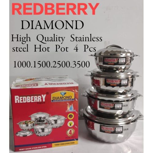 Redberry Heavy Gauge Stainless Steel Hotpot Set(4pcs)