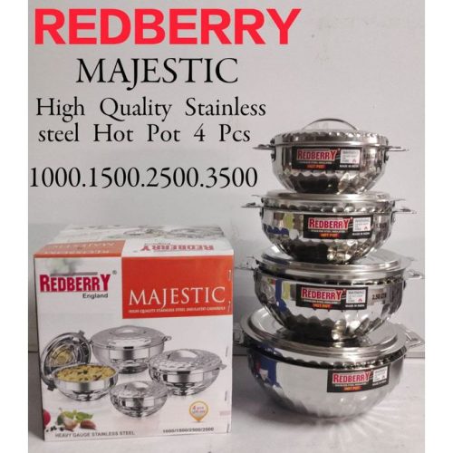 Redberry Heavy Gauge Stainless Steel Hotpot Set(4pcs)