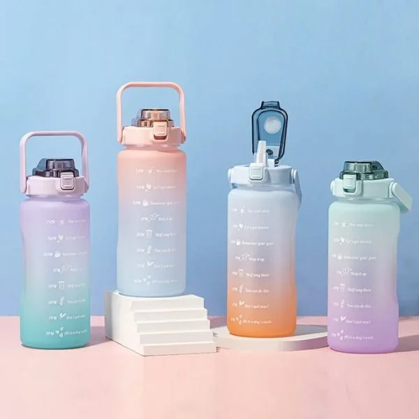 3 In 1 Motivational Water Bottle With Time Stamps - Image 10