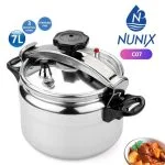 Nunix Pressure Cooker - Explosion Proof - 7 Litres - Silver