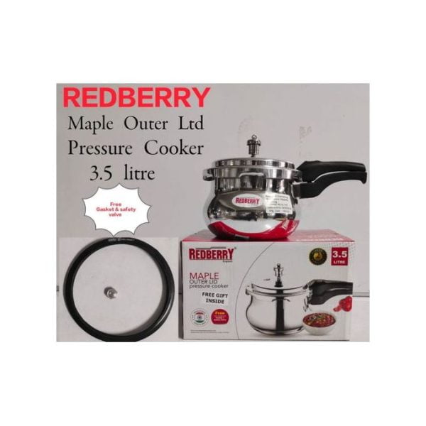 Redberry ALUMINIUM MAPLE PRESSURE COOKER: 3.5 Ltr