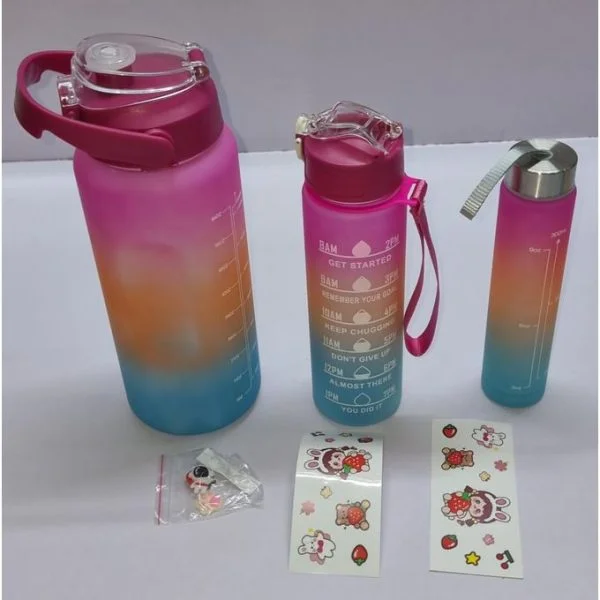 3 In 1 Motivational Water Bottle With Time Stamps - Image 6