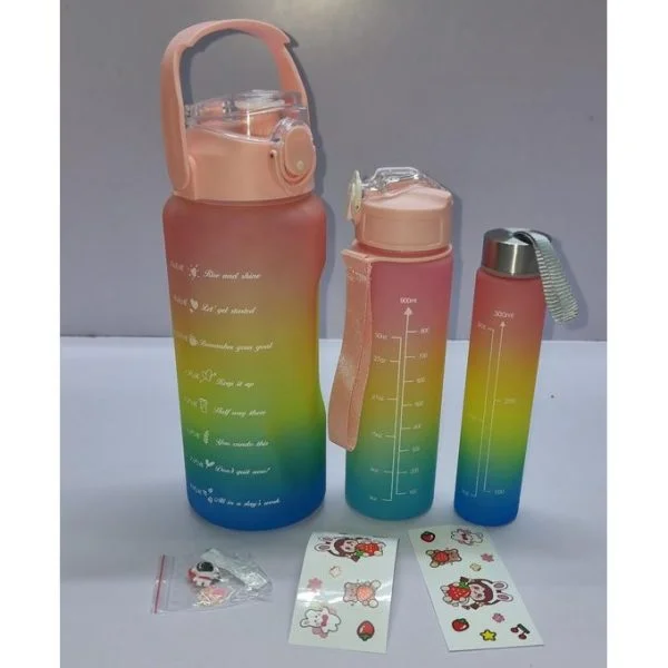 3 In 1 Motivational Water Bottle With Time Stamps - Image 4